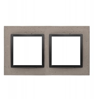 Attēls no Kontakt-Simon Simon 54 Nature Ramka 2-krotna betonowa, czarny Charakter DRN2/98