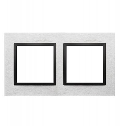 Attēls no Kontakt-Simon Simon 54 Nature Ramka 2-krotna metalowy, Inox Czarny DRN2/82