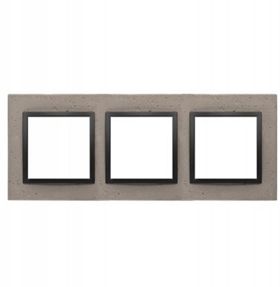 Attēls no Kontakt-Simon Simon 54 Nature Ramka 3-krotna betonowa, czarny Charakter DRN3/98