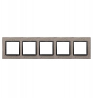 Attēls no Kontakt-Simon Simon 54 Nature Ramka 5-krotna betonowa, czarny Charakter DRN5/98