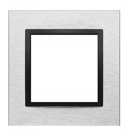 Изображение Kontakt-Simon Simon 54 Nature Ramka jednokrotna metalowa, Inox Nero DRN1/82
