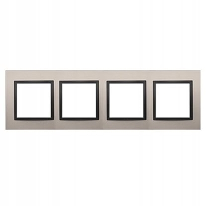 Attēls no Kontakt-Simon Simon 54 Nature* Ramka 4-krotna metalowa, Satynowa Noc DRN4/81