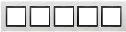Attēls no Kontakt-Simon Simon 54 Nature* Ramka 5-krotna metalowa, Inox Nero DRN5/82