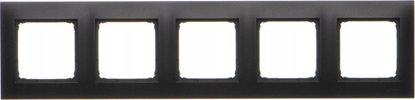 Attēls no Kontakt-Simon Simon 54 Premium Ramka 5-krotna PREMIUM do puszek karton-gips IP20 / IP44 czarny mat DRK5/49