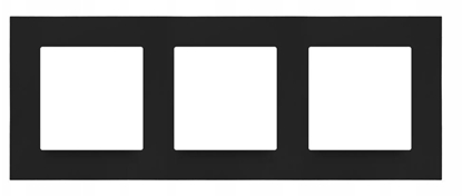 Attēls no Kontakt-Simon Simon 55 Ramka 3-ramkowa LINE Czarny mat TR3/149