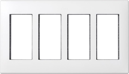 Attēls no Kontakt-Simon Simon Connect Ramka Simon500 poczwórna z uchwytami 8xK45 czysta biel 51010104-030