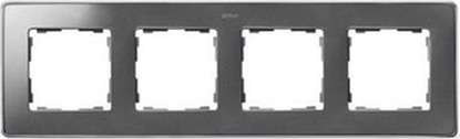 Attēls no Kontakt-Simon Simon Detail 82 Ramka poczwórna Detail SELECT-metal ALUMINIUM / podstawa Chrom 8201640-093