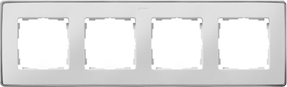 Изображение Kontakt-Simon Simon Detail 82 Ramka poczwórna Detail SELECT-metal BIAA / podstawa Chrom 8201640-244
