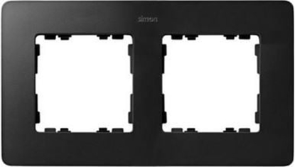 Изображение Kontakt-Simon Simon Detail 82 Ramka podwójna Detail ORIGINAL-premium GRAFIT / podstawa Aluminiowa 8200620-238 - 8200620-238