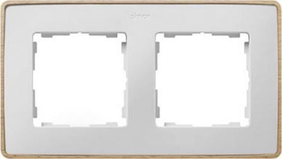 Изображение Kontakt-Simon Simon Detail 82 Ramka podwójna Detail SELECT-drewno BIAA / podstawa Drewno 8201620-270