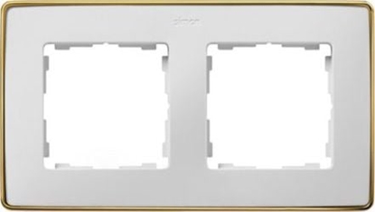 Изображение Kontakt-Simon Simon Detail 82 Ramka podwójna Detail SELECT-metal BIAA / podstawa Zota 8201620-245