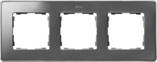 Изображение Kontakt-Simon Simon Detail 82 Ramka potrójna Detail SELECT-metal ALUMINIUM / podstawa Chrom 8201630-093