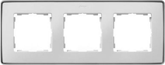 Изображение Kontakt-Simon Simon Detail 82 Ramka potrójna Detail SELECT-metal BIAA / podstawa Aluminium 8201630-243 - 8201630-243