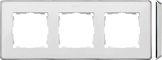 Изображение Kontakt-Simon Simon Detail 82 Ramka potrójna Detail Select-metal Biaa / podstawa Chrom (8201630-244)
