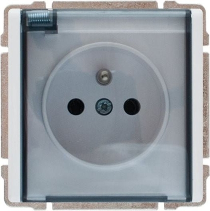 Изображение KOS Gniazdo podtynkowe KOS66 uziemienie klapka 16A 250V IP44 biay (660440)