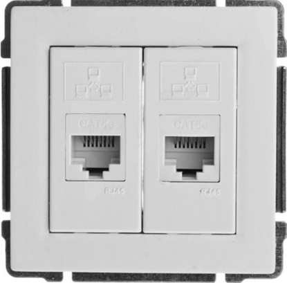 Изображение KOS Gniazdo podwójne KOS66 komputerowe 2 x RJ45 biay (660467)