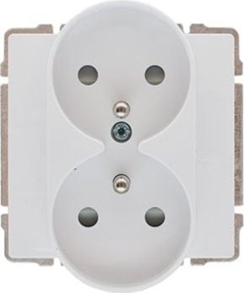 Изображение KOS Gniazdo podwójne KOS66 uziemienie przesona 16A 250V IP40 biay (660447)