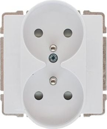 Изображение KOS Gniazdo podwójne KOS66 uziemienie przesona 16A 250V IP40 biay (660447)