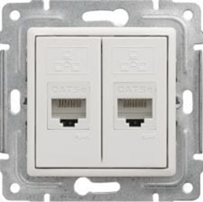 Изображение KOS Gniazdo podwójne Vena komputerowe 2 x RJ45 biay (510467)