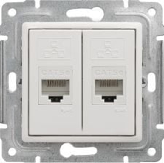Изображение KOS Gniazdo podwójne Vena komputerowe 2 x RJ45 biay (510467)