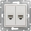 Изображение KOS Gniazdo podwójne Vena komputerowe 2 x RJ45 biay (510467)