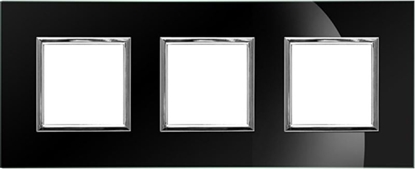 Изображение KOS Ramka potrójna Dante szklana Black Glass (4509183)