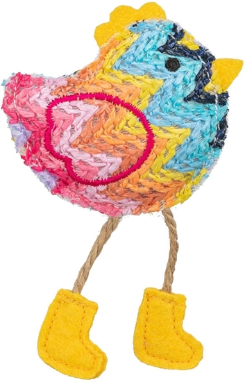 Picture of Kurczak, zabawka, dla kota, poliester, 11 cm, z kocimitk