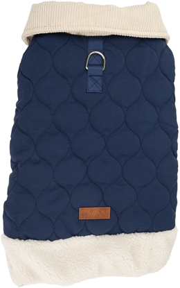 Attēls no Kurtka, dla psa, granatowa, z konierzykiem, pikowana, rozmiar XS, 30