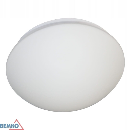 Изображение Lampa sufitowa Bemko Plafon czujnik mikrofalowy 1X60W E27 IP44 FI-28 szko + PC C38-ST72-140G-MS