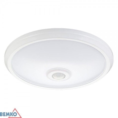 Attēls no Lampa sufitowa Bemko Plafoniera LED z czujnikiem podczerwieni 12W 4000K 860lm TAZAN (C38-ST57-120-4K-PIR)