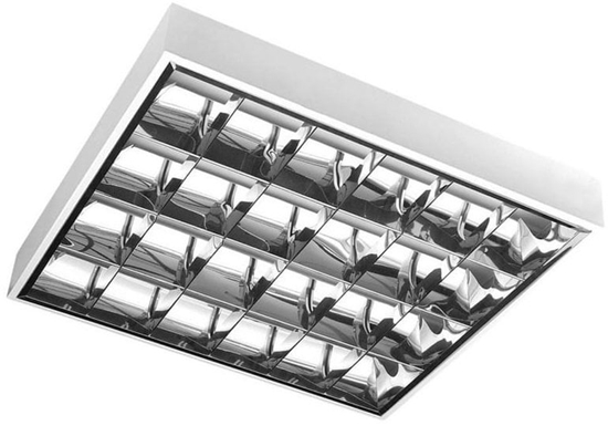 Picture of Lampa sufitowa GTV Oprawa nasufitowa rastrowa G-TECH LED G13 4x60 T8 LED-J IP20 biaa GT-LE060JN-01