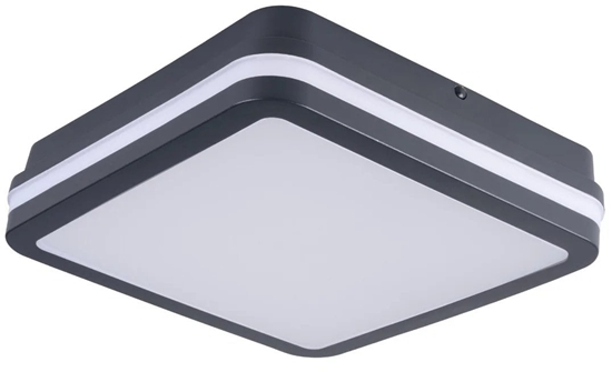 Picture of Lampa sufitowa Kanlux Plafoniera LED BENO 12-18W CCT-L min 1100lm max 1770lm 3000-4000K ciepa/neutralna IP65 IIkl. 5 lat gwar. grafitowy 38787