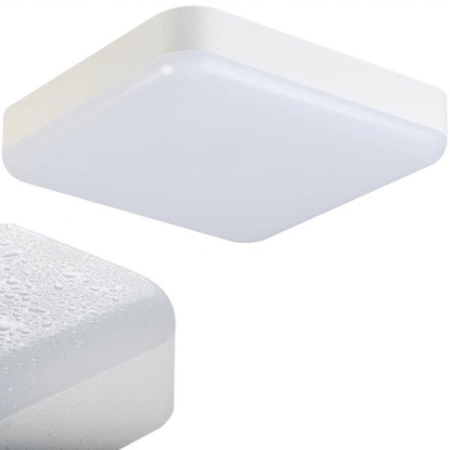 Изображение Lampa sufitowa Kanlux Plafoniera LED IPER 10W-NW-L-SE kwadratowa z czujnikiem ruchu 1200lm 4000K IP65 IK10 II kl. PZH 5 lat Gwar. biay 37302