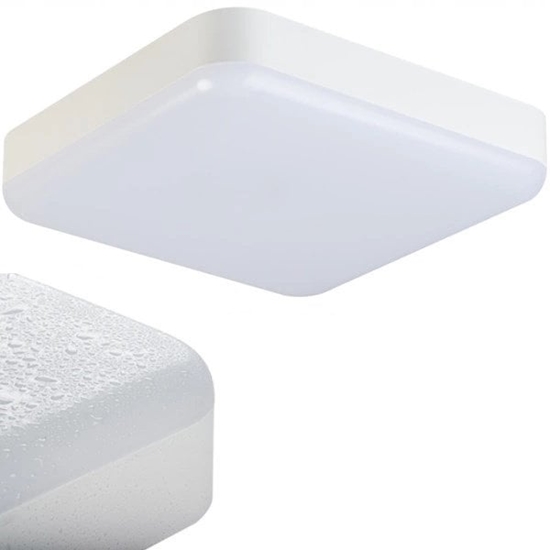 Picture of Lampa sufitowa Kanlux Plafoniera LED IPER 10W-NW-L-SE kwadratowa z czujnikiem ruchu 1200lm 4000K IP65 IK10 II kl. PZH 5 lat Gwar. biay 37302