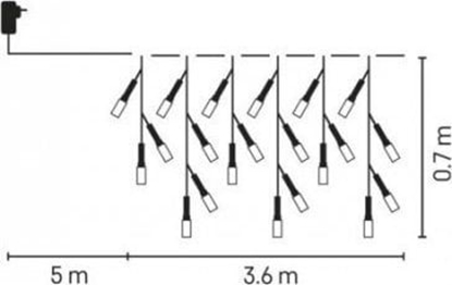 Picture of Lampki choinkowe Emos Lampki choinkowe icicles LED 200 6W 3,6m 8 programów zimna biel