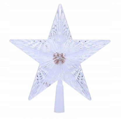 Picture of Lampki choinkowe gwiazda LED 10l czub na choink 16cm gwiazdka kolor multikolor 2 x bateria AA 1,5 V wewntrzne 10-111
