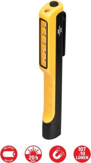 Изображение Latarka Brennenstuhl Latarka / Lampa LED HL 100 z klipsem i magnesem na zacisku 107+10lm 1175990010