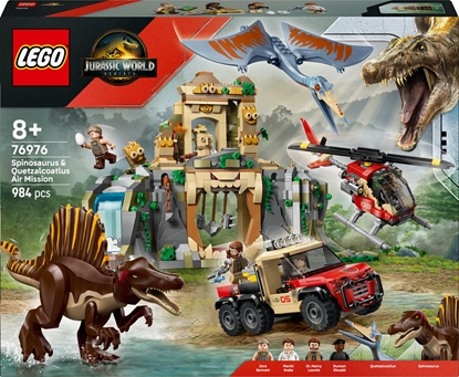 Attēls no LEGO JURASSIC WORLD 76976 Spinosaurus & Quetzalcoatlus Air Mission
