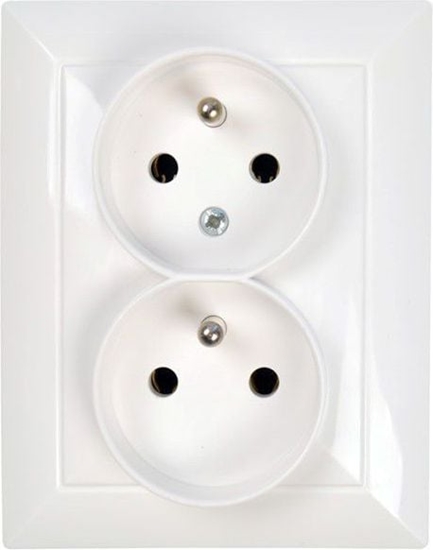 Изображение Legrand Gniazdo podwójne Valena Life typu monoblok z uziemieniem 16A biay (753186)