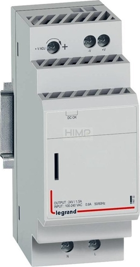 Picture of Legrand Moduowy jednofazowy zasilacz impulsowy Klasa ochronnoci II 100-240 V AC / DC 24V - 36W 146722