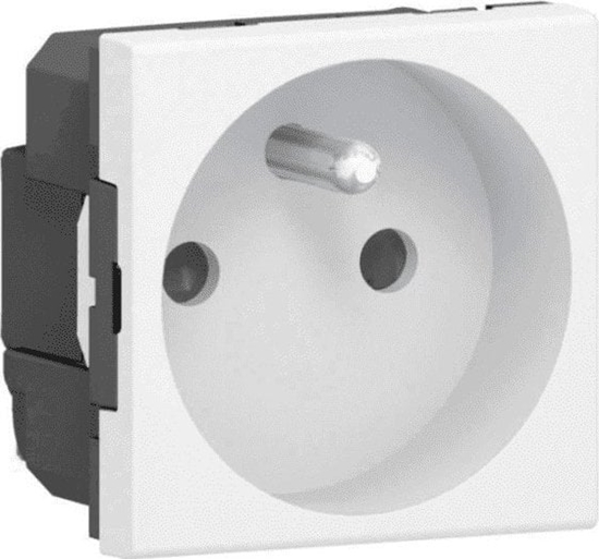 Изображение Legrand MOSAIC Gniazdo 2P+Z podczenie przez zaciski automatyczne 16A-250V 278111L