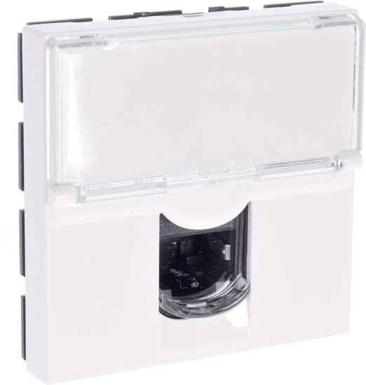 Picture of Legrand MOSAIC Gniazdo komputerowe pojedyncze RJ45 FTP kat.6 2 moduy biae (076565)