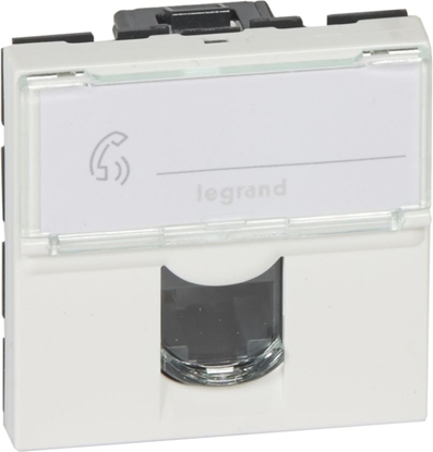 Picture of Legrand MOSAIC Gniazdo komputerowe pojedyncze RJ45 kat.5e UTP biae (076554)