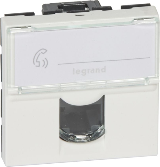 Picture of Legrand MOSAIC Gniazdo komputerowe pojedyncze RJ45 kat.5e UTP biae (076554)