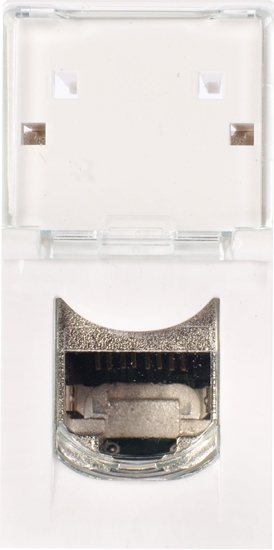 Picture of Legrand MOSAIC Gniazdo komputerowe pojedyncze RJ45 kat.6 STP biae (076563)