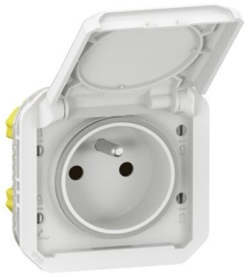Picture of Legrand NOWE PLEXO Gniazdo 2P+Z zaciski automatyczne mechanizm 16A - 250V AC biae 069621L