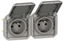 Attēls no Legrand NOWE PLEXO Gniazdo 2x2P+Z poziome mechanizm 16A - 250V AC szare 069562L