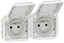 Attēls no Legrand PLEXO 55 Gniazdo 2x2P+Z poziome mechanizm 16A - 250V AC biae 069642L