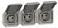Picture of Legrand PLEXO 55 Gniazdo 3x2P+Z poziome komplet mechanizm 16A - 250V AC szare 069564L