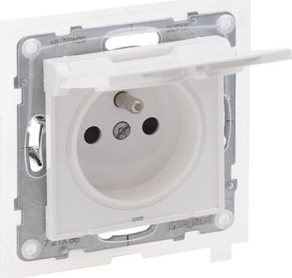 Attēls no Legrand SUNO - Gniazdo 2P+Z IP44 - 16 A - 250 V~ - zaciski automatyczne - z przeson, Biay - Legrand 721186 himp